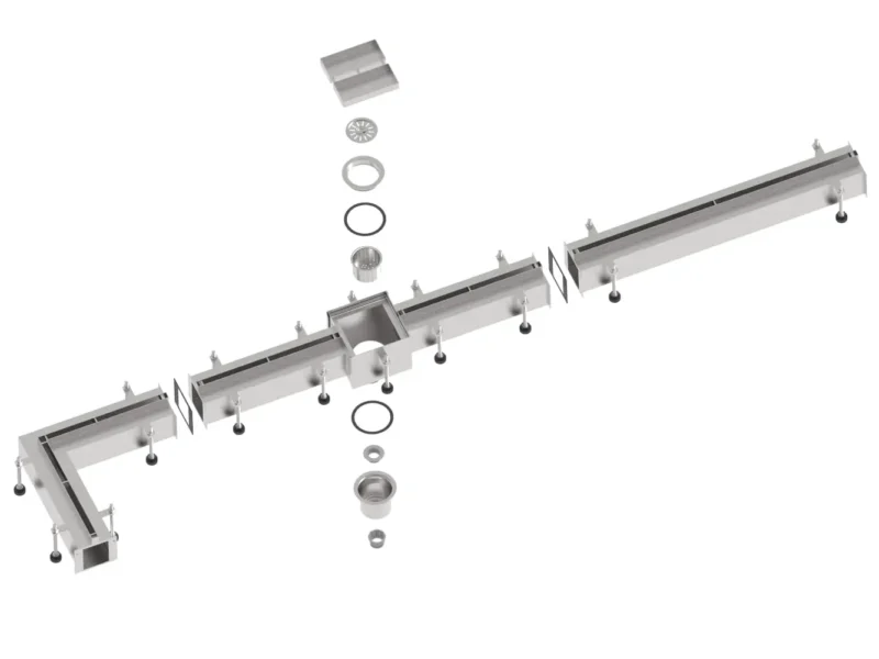 caniveau industriel inox