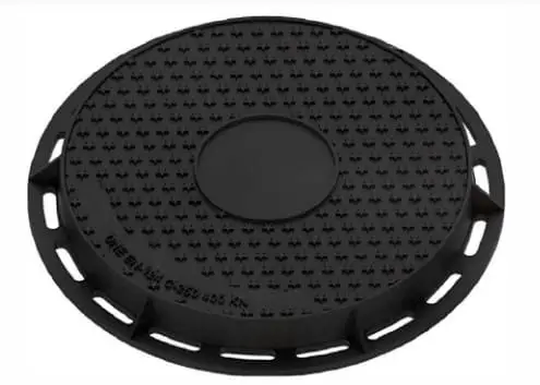 Tampon en fonte rond