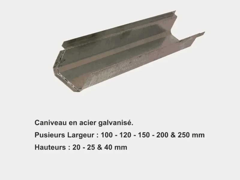 Caniveau acier galvanisé