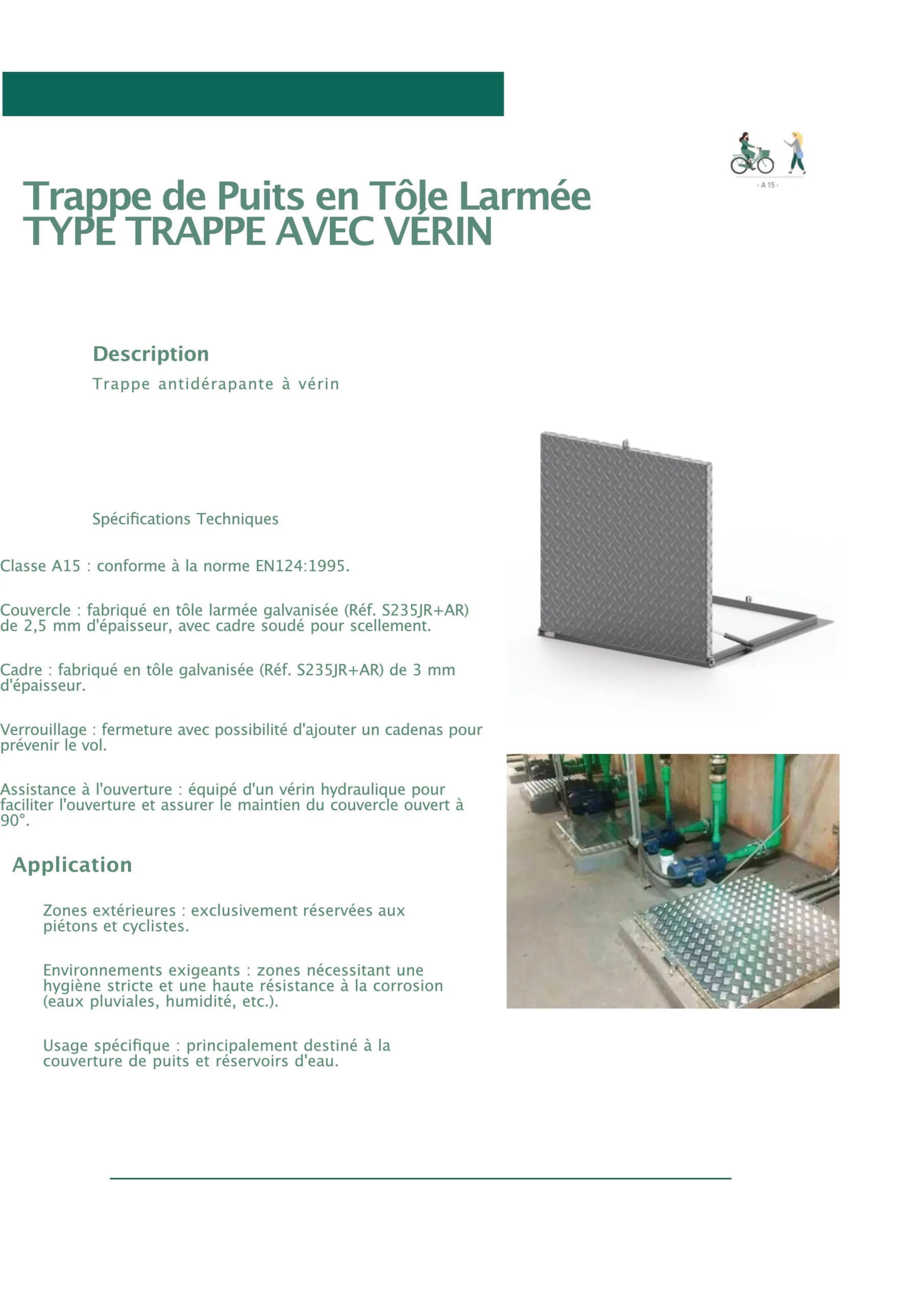 trappe à vérin
