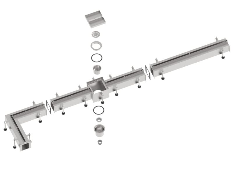 Caniveau inox industriel